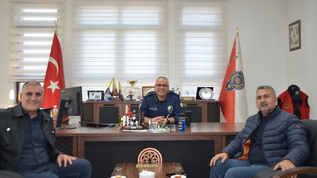 Bulanıklı gazetecilerden Emniyet Müdürü Arlı'ya ziyaret