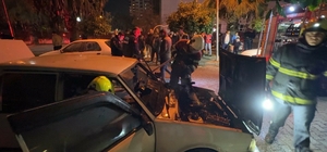 Aydın'da park ettiği araç saniyeler içinde alev aldı