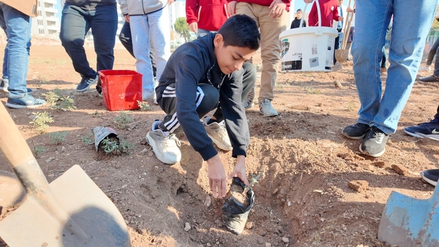 Şanlıurfa'da "Yeşeren Okullar Projesi" ile fidanlar toprakla buluştu