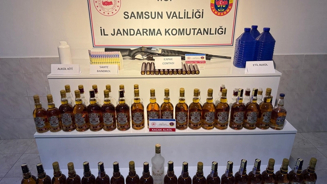 Samsun'da yılbaşı öncesi kaçak içki operasyonunda 1 kişi yakalandı