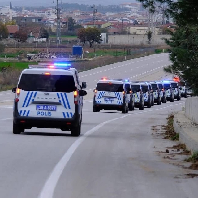 Kırklareli'nde Emniyet teşkilatına 64 yeni araç