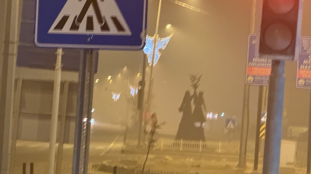 Iğdır'da gece saatlerinde yoğun sis etkili oldu