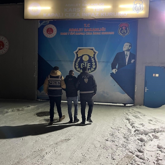 Sarıkamış'ta 15 yıl hapis cezası olan 1 kişi yakalandı
