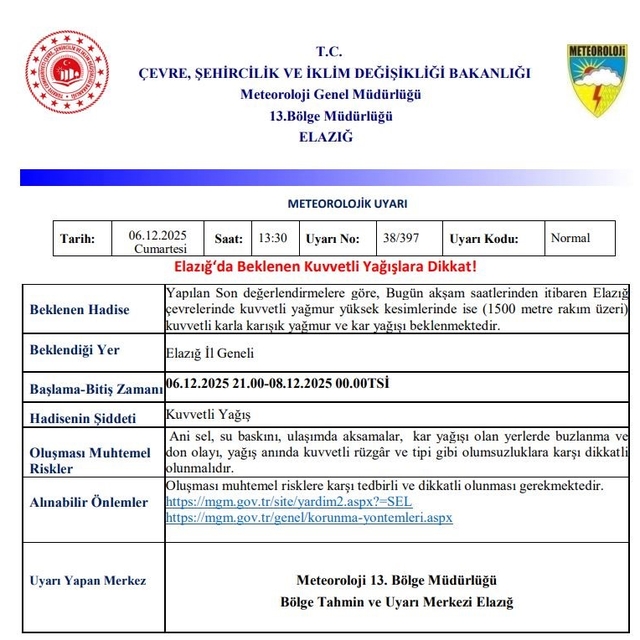 Meteorolojiden 5 il için kuvvetli yağış uyarısı