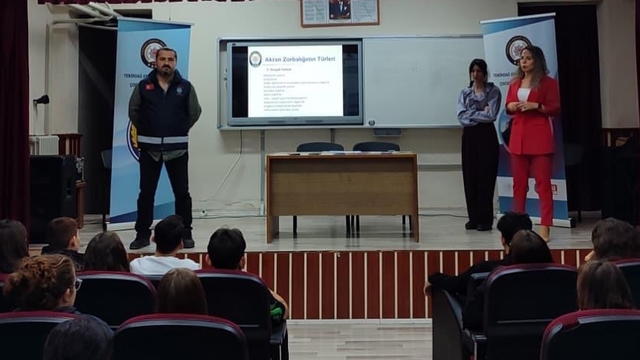 Tekirdağ'da akran zorbalığı konusunda öğrencilere bilgi verildi
