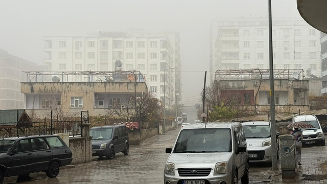 Siirt'te sis ve sağanak yağış etkili oldu