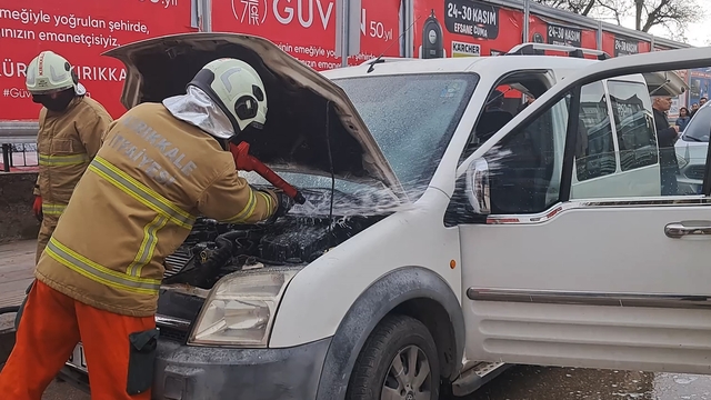 Kırıkkale'de araç yangını