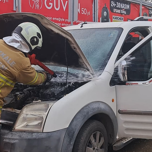 Kırıkkale'de araç yangını