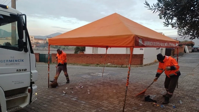 Germencik'te temizlik çalışmaları devam ediyor