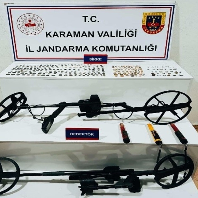 Karaman'da 334 adet tarihi sikke ele geçirildi: 4 tutuklama