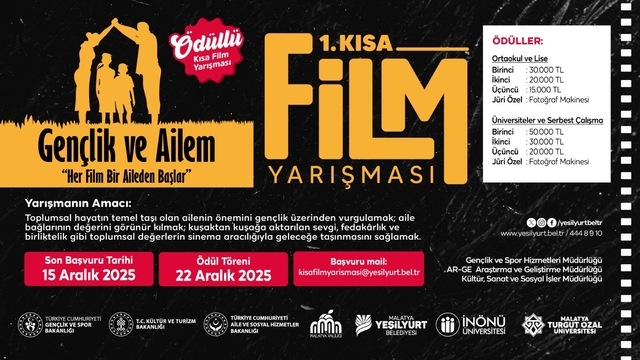 Malatya'da 1. Kısa Film Festivali'nde son başvuru 15 Aralık