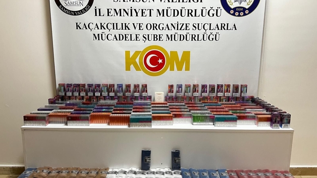 Samsun'da kaçak tütün ve elektronik sigara ürünleri ele geçirildi