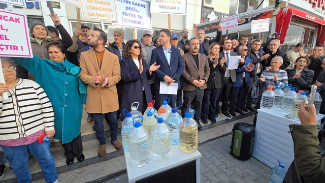 Çanakkale'de su sorunu protesto edildi