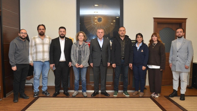 Midyat Belediye Başkanı Şahin'e, Kültür Varlıklarını Koruma Bölge Kurulu yöneticilerinden ziyaret