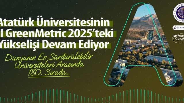 Atatürk Üniversitesinin UI GreenMetric 2025'teki yükselişi devam ediyor