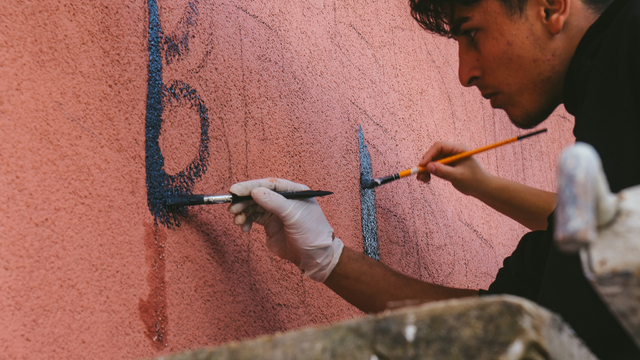 Aydın'da üniversite öğrencilerinden Filistin'e grafitili destek