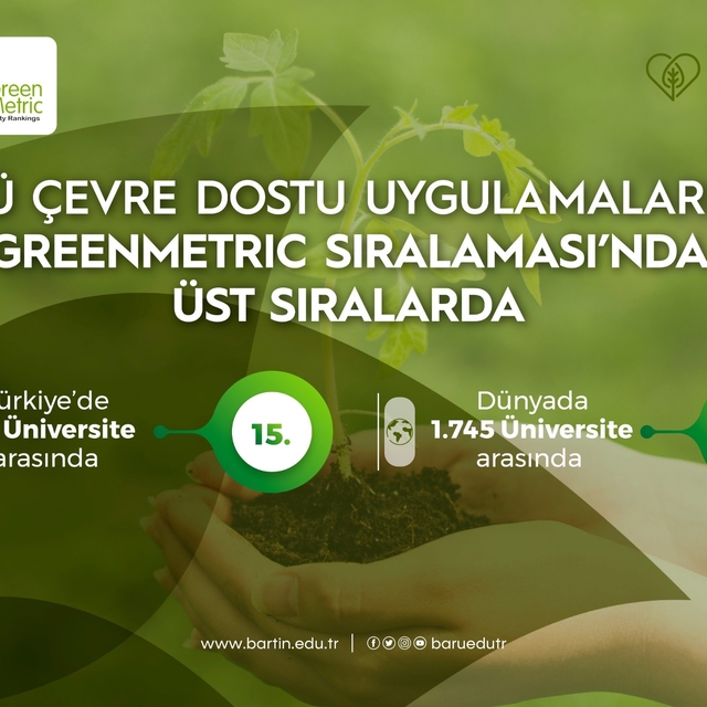 BARÜ çevre dostu uygulamalarıyla GreenMetric sıralamasında üst sıralarda
