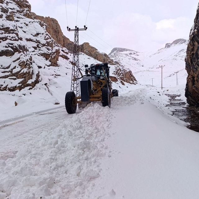 Van'da kırsalda karla mücadele sürüyor