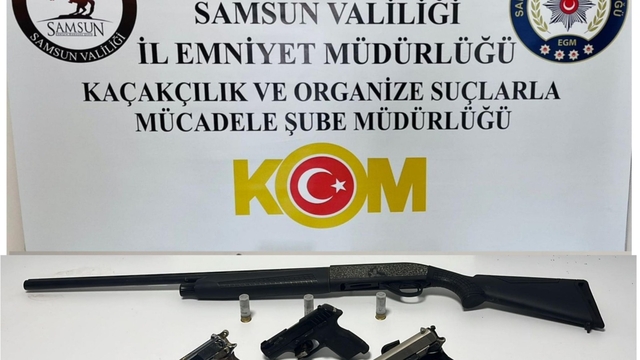 Samsun'da ruhsatsız silah operasyonunda 1 kişi yakalandı