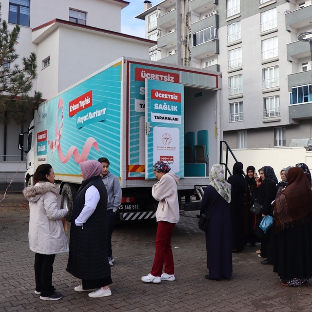 KETEM tırı Oltu'da tarama yapıyor