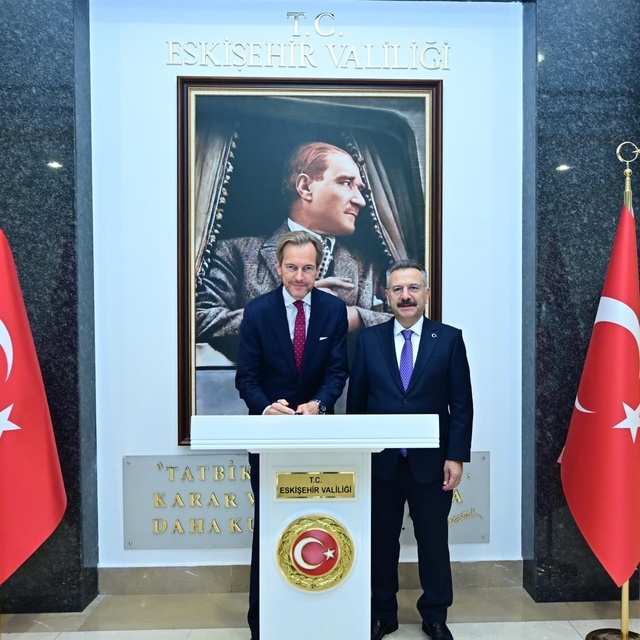 Vali Aksoy, Belçika'nın Ankara Büyükelçisini makamında ağırladı