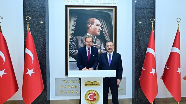 Vali Aksoy, Belçika'nın Ankara Büyükelçisini makamında ağırladı