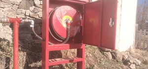 Alucra'da bir köyde yangın hidrantları kuruldu
