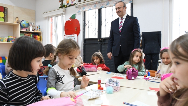 İl Milli Eğitim Müdürü Aydın, miniklere sunulan öğrenme ortamını yerinde inceledi