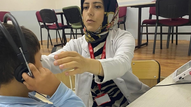 İlkokul öğrencilerine işitme testi yapıldı