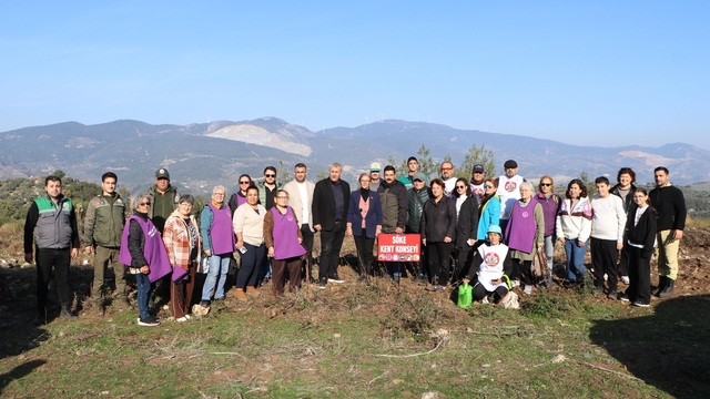 Söke'de fidanlar toprakla buluştu