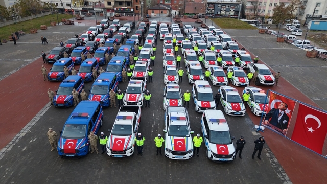 Muş'un güvenlik filosu güçlendi: 78 yeni araç hizmete girdi