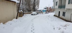 Başkale'de kar etkili oldu