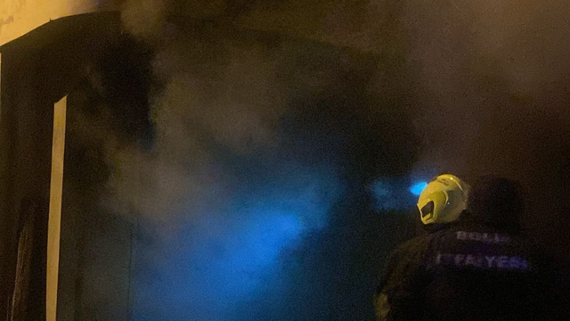 Bolu'da evin deposunda çıkan yangın söndürüldü