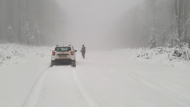 Kastamonu'da kar yağışı etkili oldu