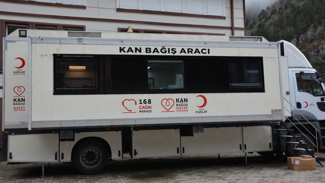 Çaykara'da kan bağışı kampanyası düzenlendi