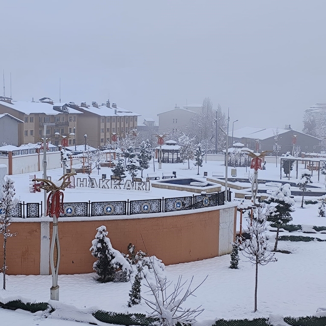 Hakkari'de kar yağışı kartpostallık manzaralar oluşturdu