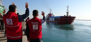 19. İyilik Gemisi Gazze’ye insani yardım için Mersin’den yola çıktı