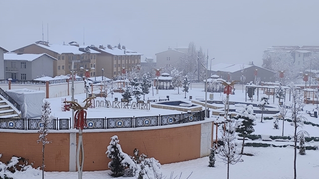 Hakkari'de kar yağışı kartpostallık manzaralar oluşturdu