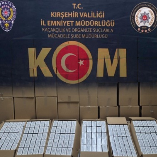 Kırşehir'de 1 milyon makaron ele geçirildi