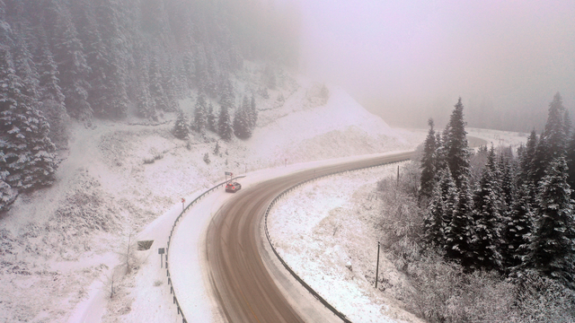 Ilgaz Dağı'nda kar ve sis etkili oldu