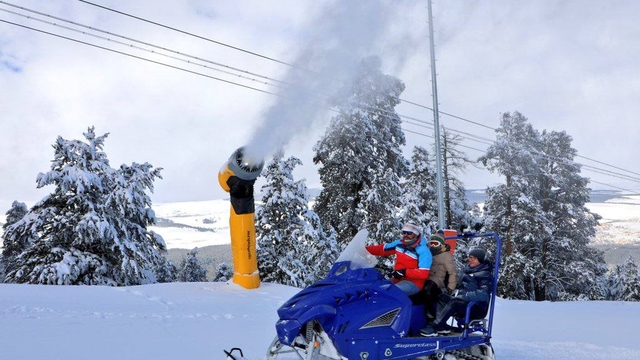 Sarıkamış'ta suni karlama sistemleri test ediliyor
