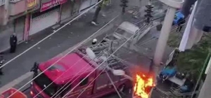 Diyarbakır’da aşırı yüke dayanamayan trafo alev aldı