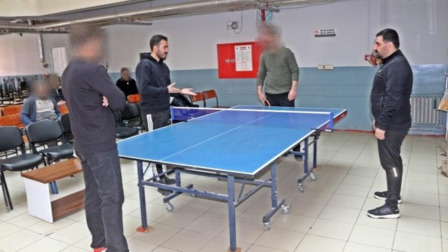 Patnos Açık Ceza İnfaz Kurumu'nda masa tenisi turnuvası düzenlendi