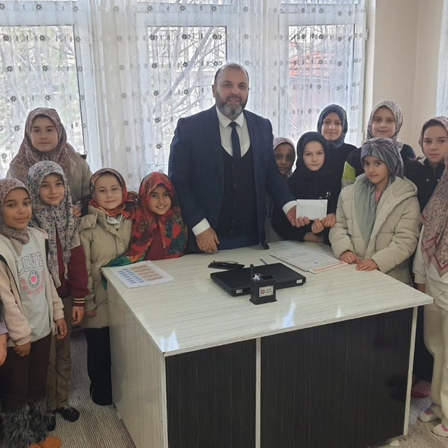 Kütahya'da Kur'an Kursu öğrencilerinden Filistin'e anlamlı bağış