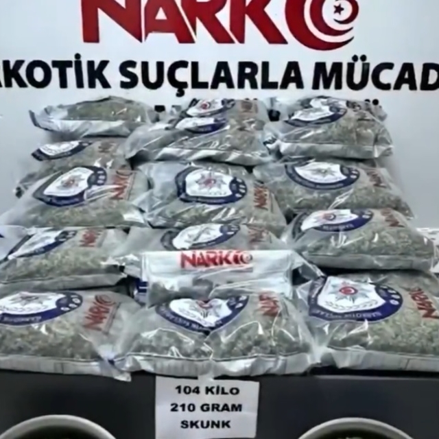 Kayseri'de 104 kilo uyuşturucu ele geçirildi