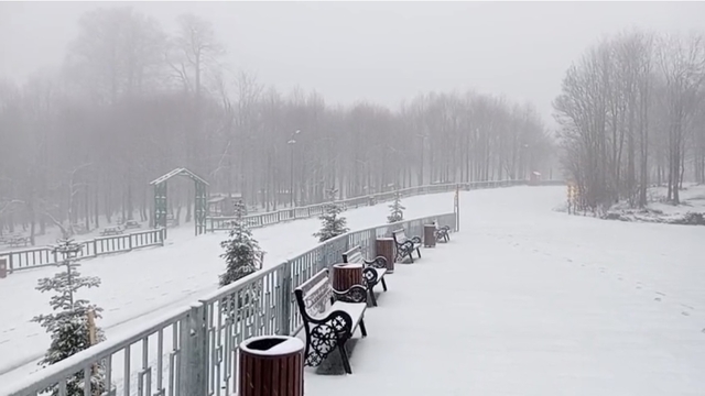 Kuzuyayla Tabiat Parkı beyaza büründü