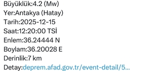 Hatay Valiliği'nden deprem açıklaması