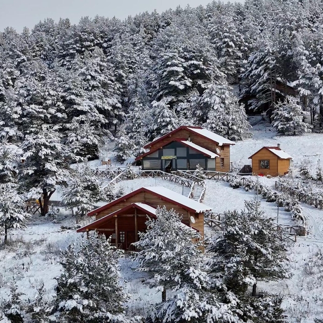 Dumanlı Tabiat Parkı'nda kış manzarası