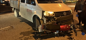 Samsun'da pikapla çarpışan motosiklet sürücüsü yaralandı
