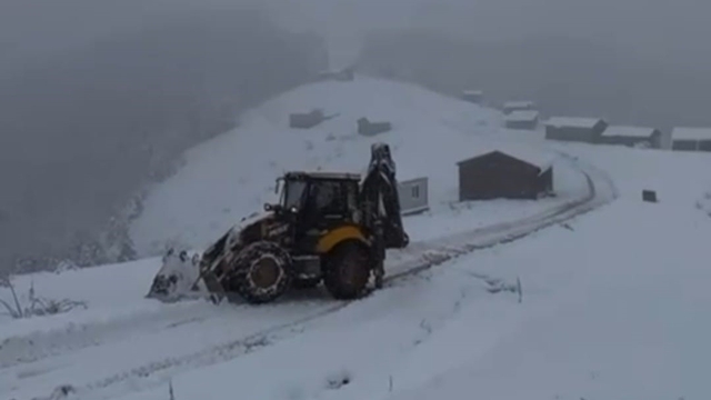 Kastamonu'da kar yağışı etkili oldu